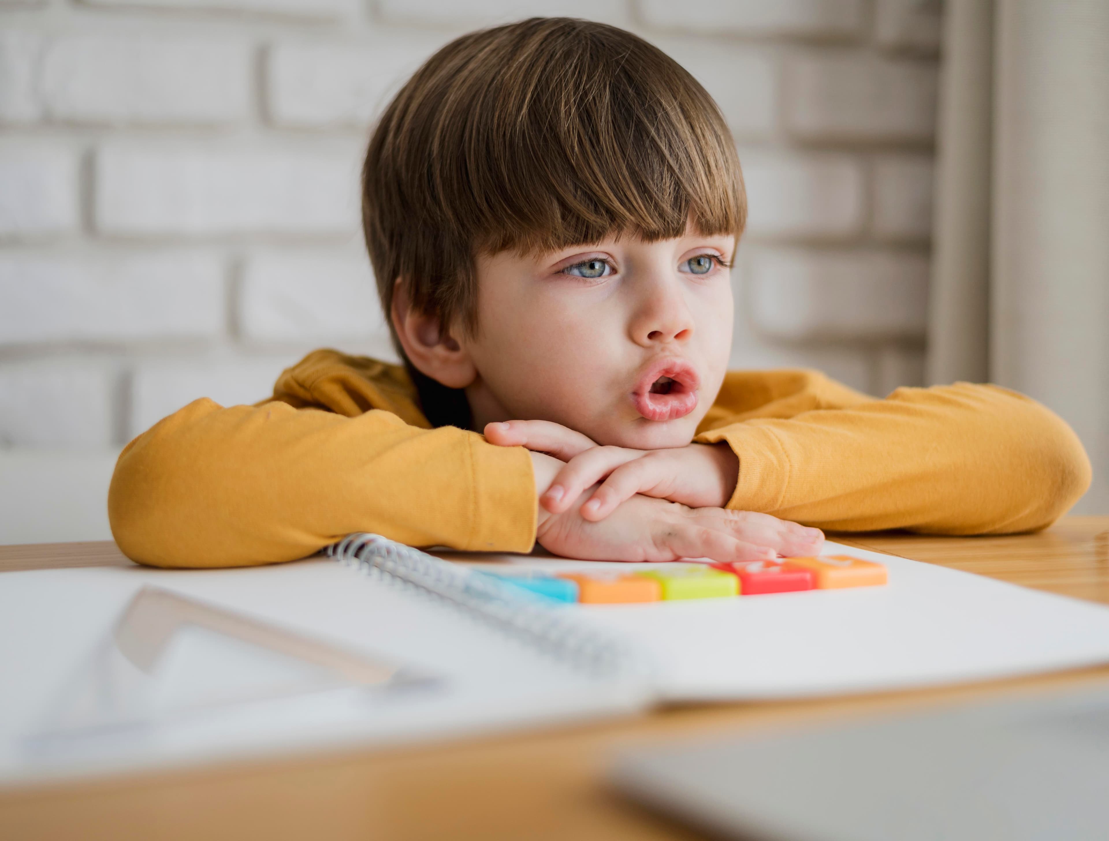 Autistic child coping with anxiety